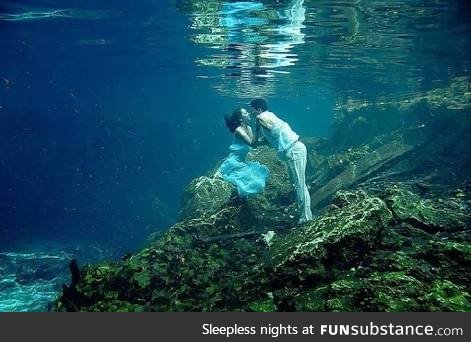 Underwater wedding