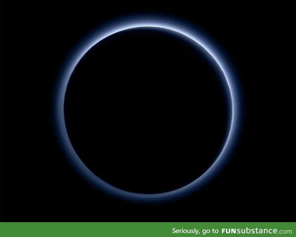 The New Horizons mission has returned its first colour image of Pluto's atmospheric hazes