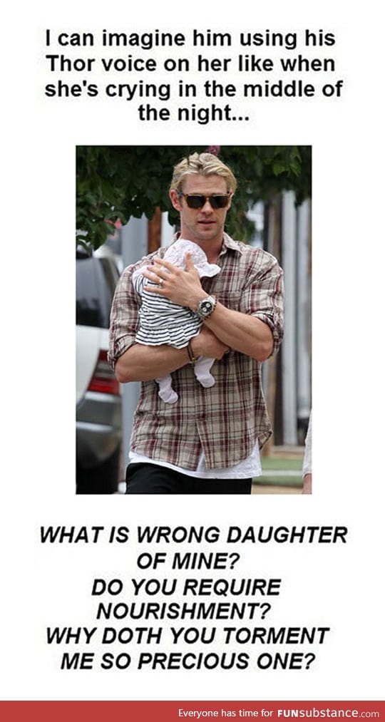 So chris hemsworth has a baby