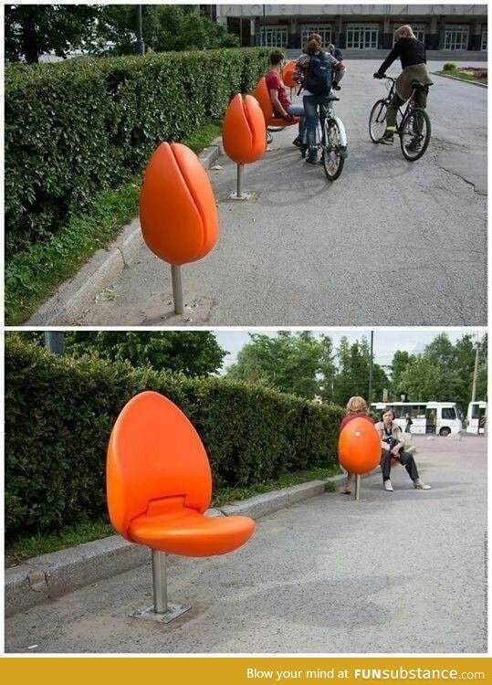 Tulip chairs in Eindhoven, Netherlands