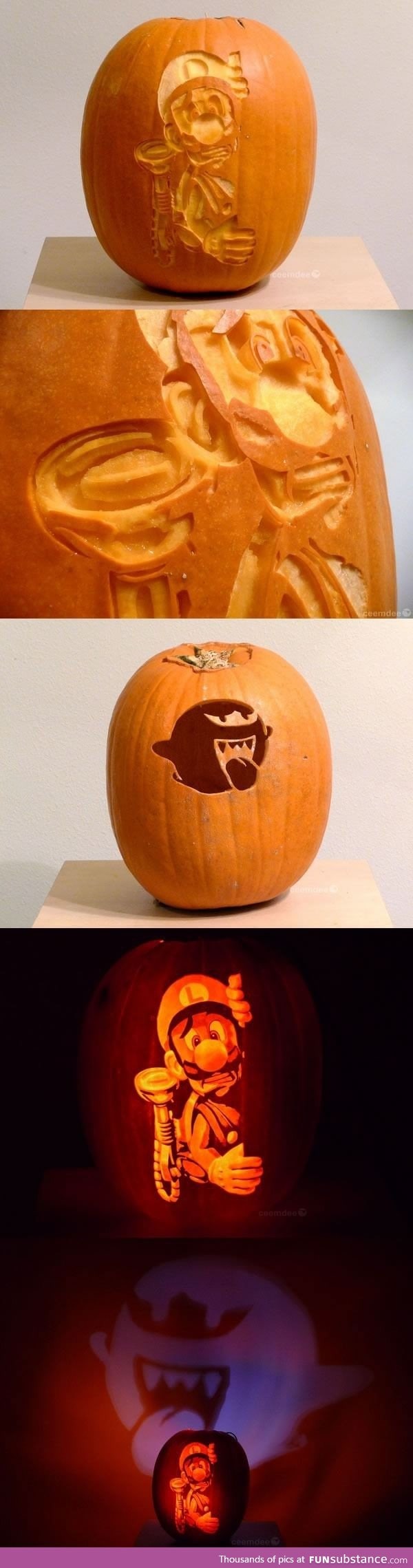 Luigi's Mansion. Awesome Jack-o-Lantern