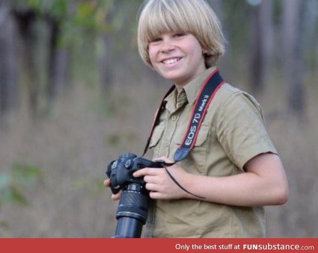 Bob Irwin (son of Steve Irwin) is beginning to shoot wildlife pictures