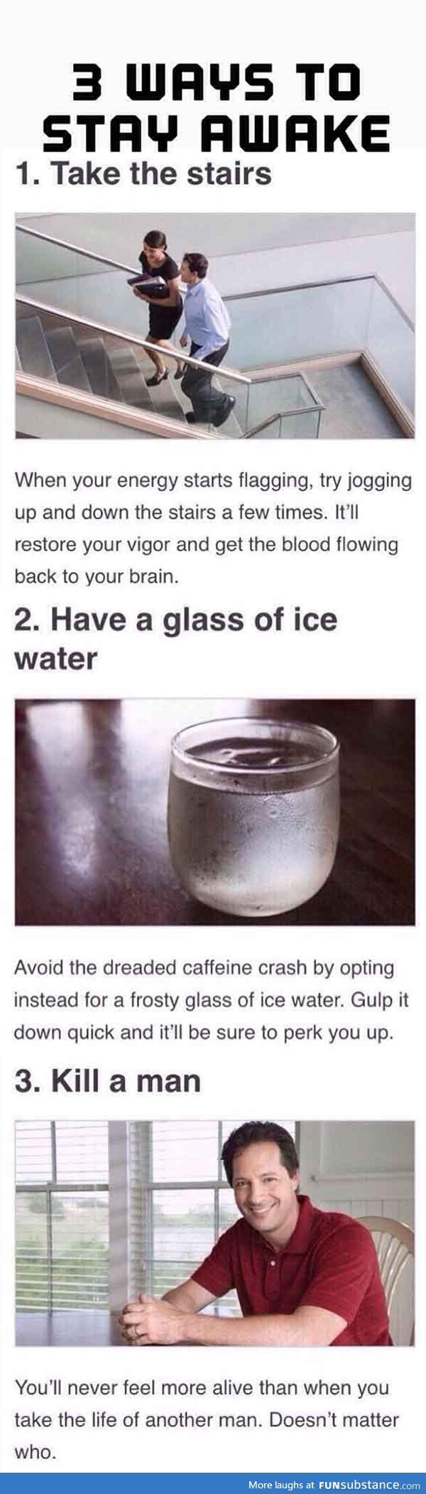 How to stay awake