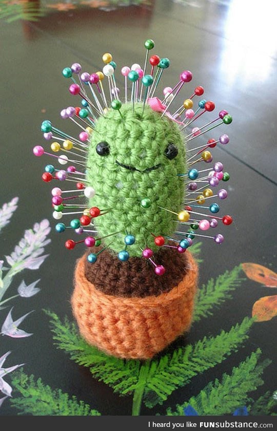 Perfect cactus pin cushion