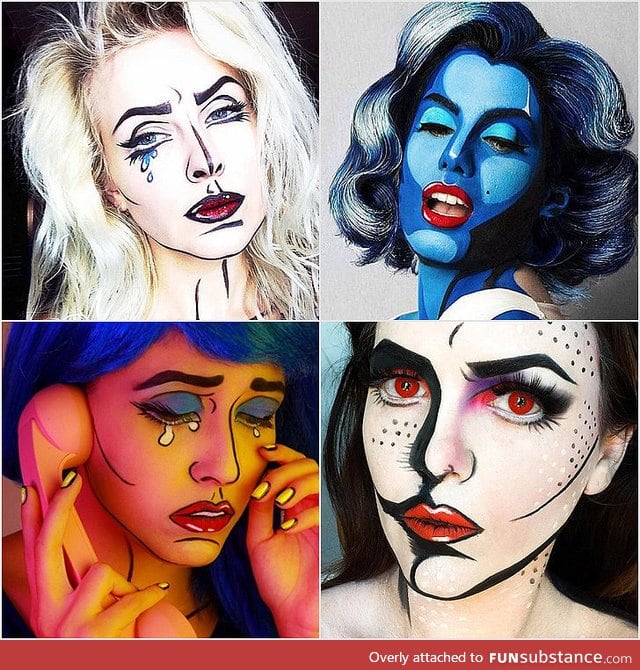 Amaing Pop Art Halloween Make Up