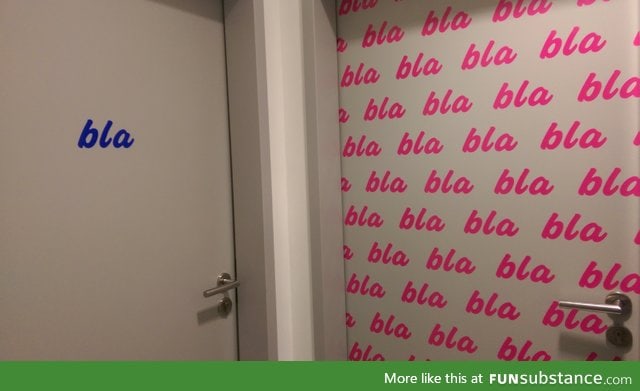 Bathroom doors at restaurant in Germany