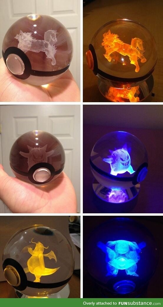 Glass pokeballs