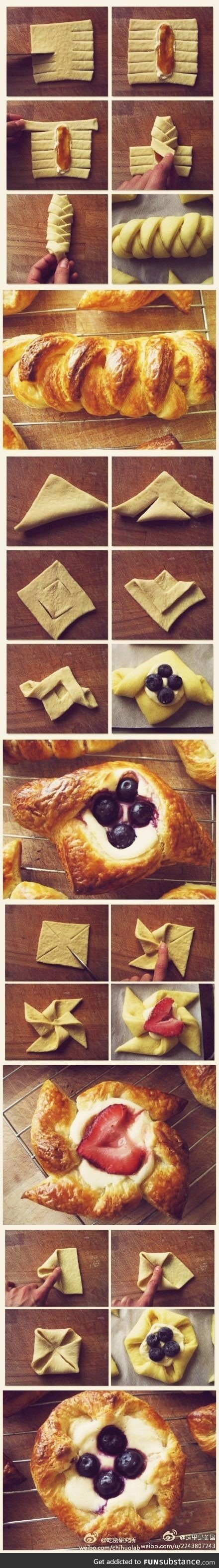 A few easy ways to fold your pastry beautifully