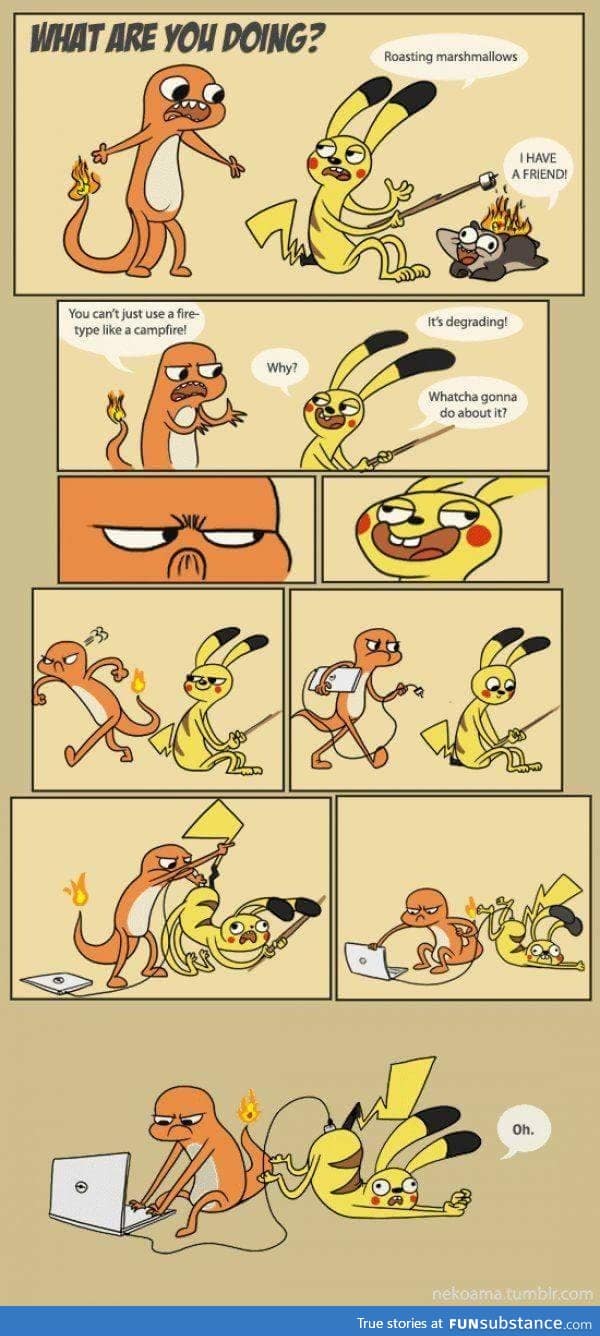 Charmander doesn't kid around