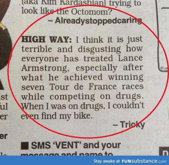 Lance armstrong was treated unfairly