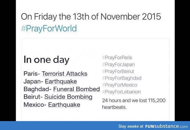 #Prayfortheworld