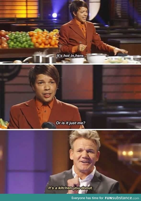 Gordon Ramsay adding some sense to the kitchen