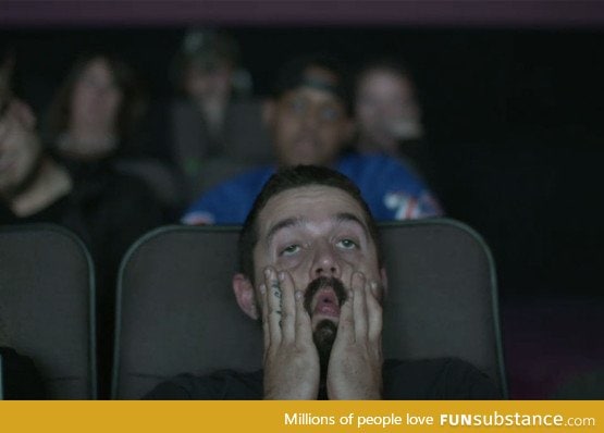 Shia LaBeouf watching Transformers