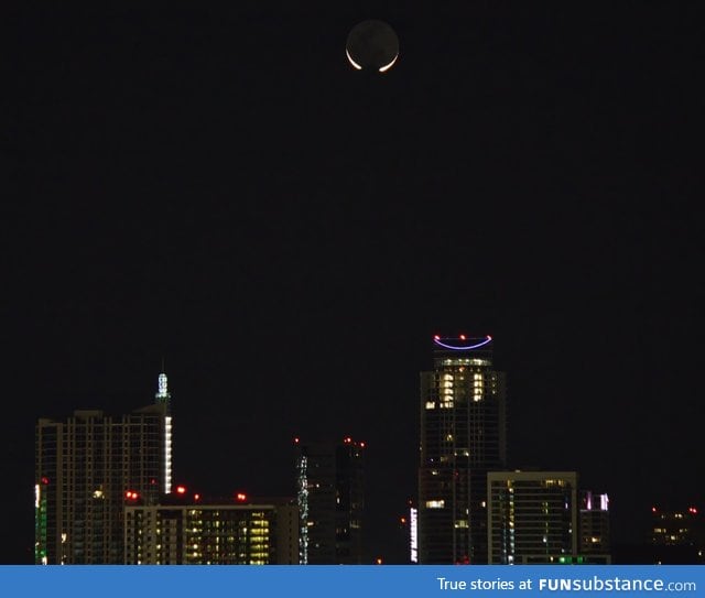 A small cloud made the Moon look evil