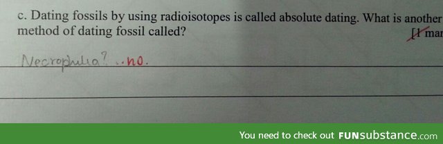 Not knowing the answer on a science test