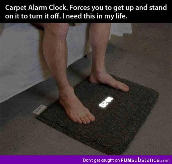 Carpet alarm clock