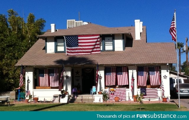 My neighbor loves America Probably more than yours