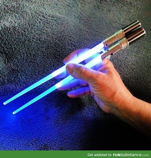 Lightsaber chopsticks everyone!