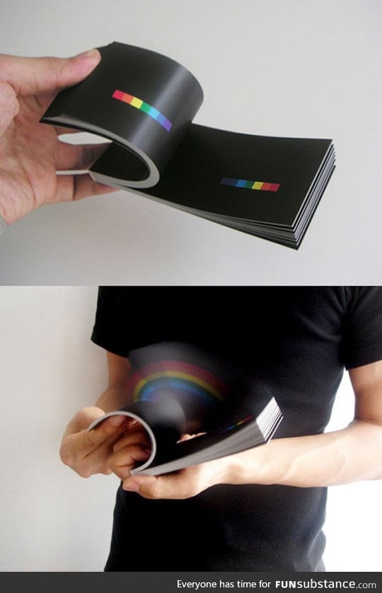 A colorful rainbow flipbook