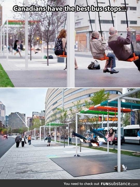 Bus stops in montreal