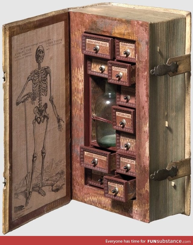 17th century poison cabinet disguised as a book