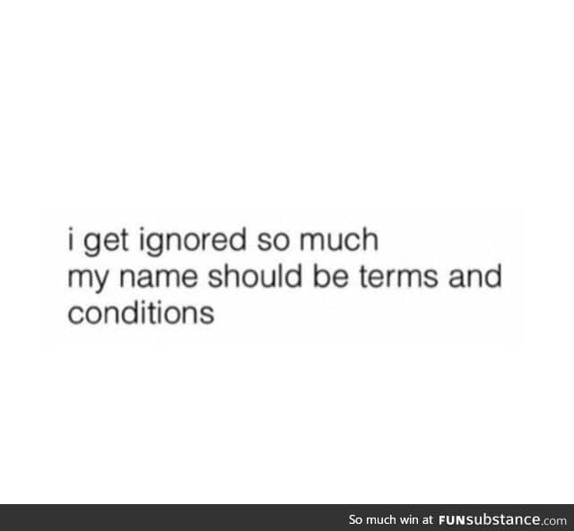 My name is terms and conditions