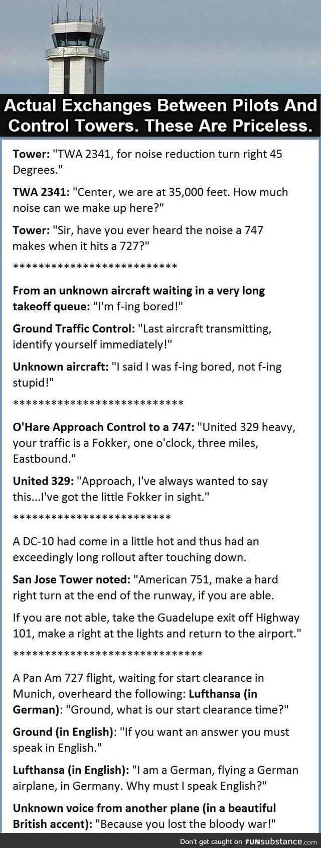 Funny airport tower talks