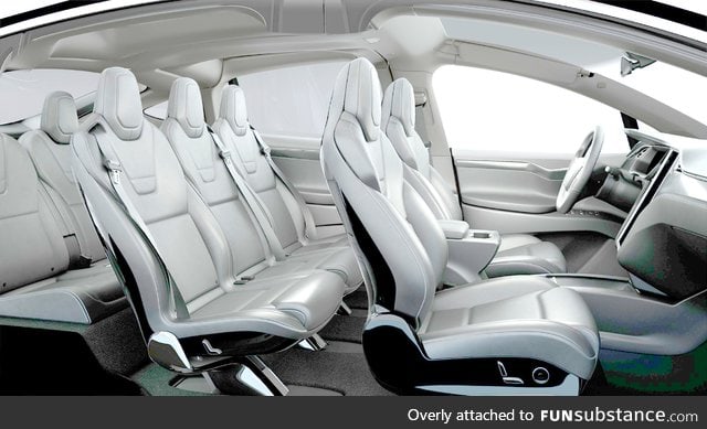 Interior of the new Tesla Model X