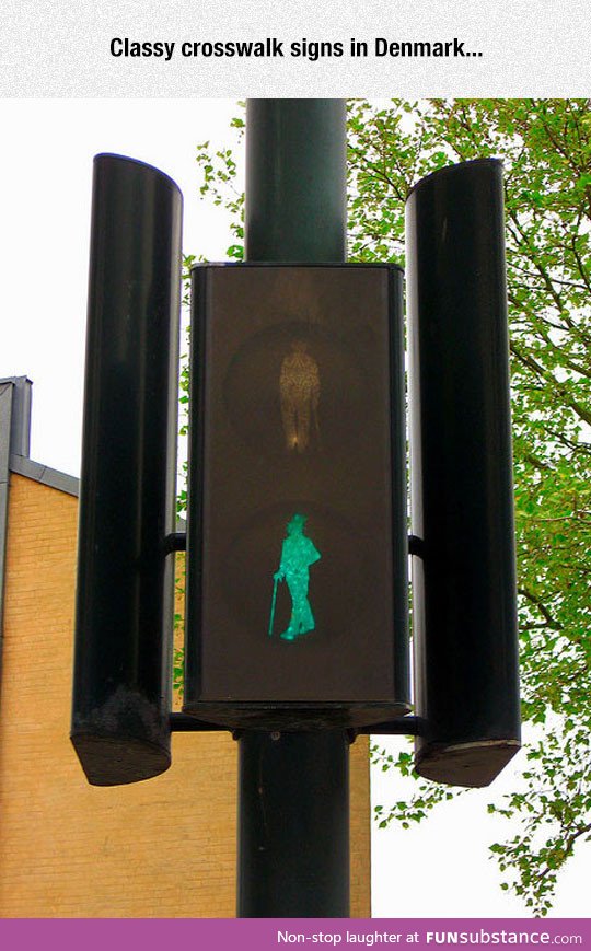 Classy crosswalk sign