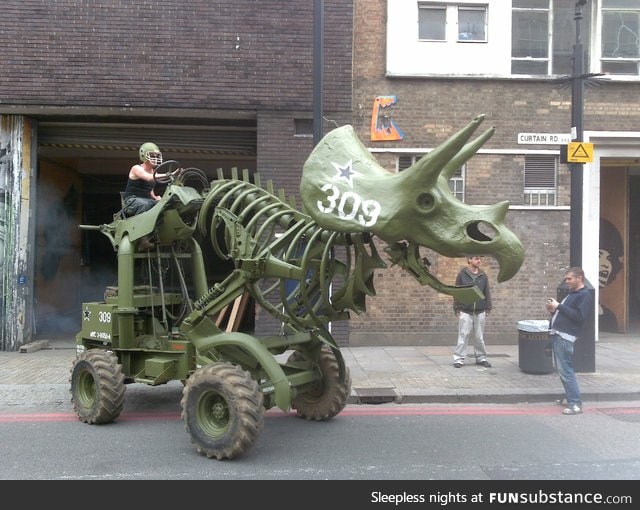 Man driving his Tricer-a-car