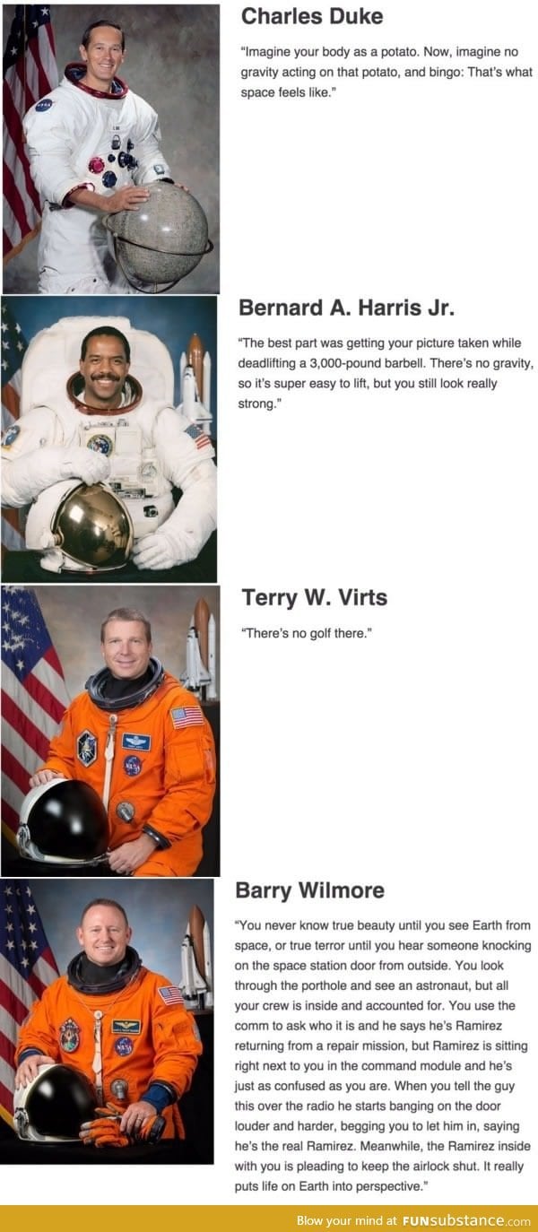 Astronauts describing space