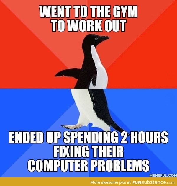 When a geek goes to the gym