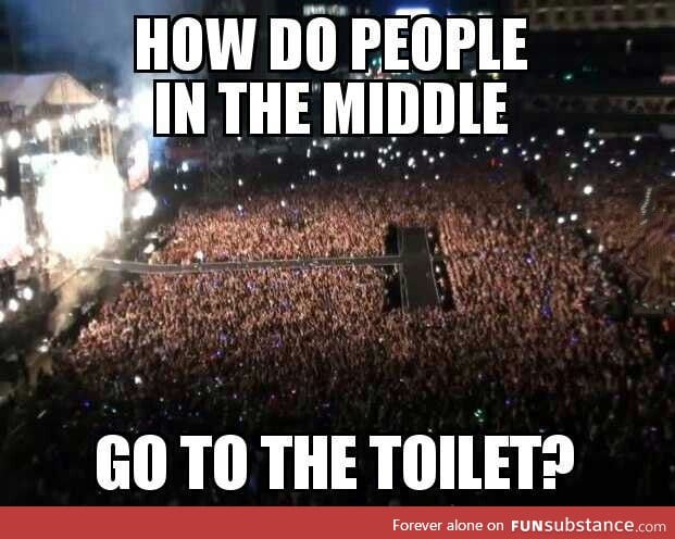 Or do you just not go to the toilet during a concert or festival?