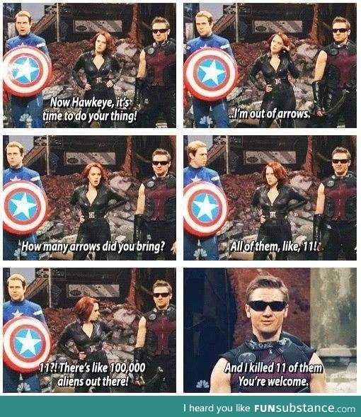 f*cking hawkeye