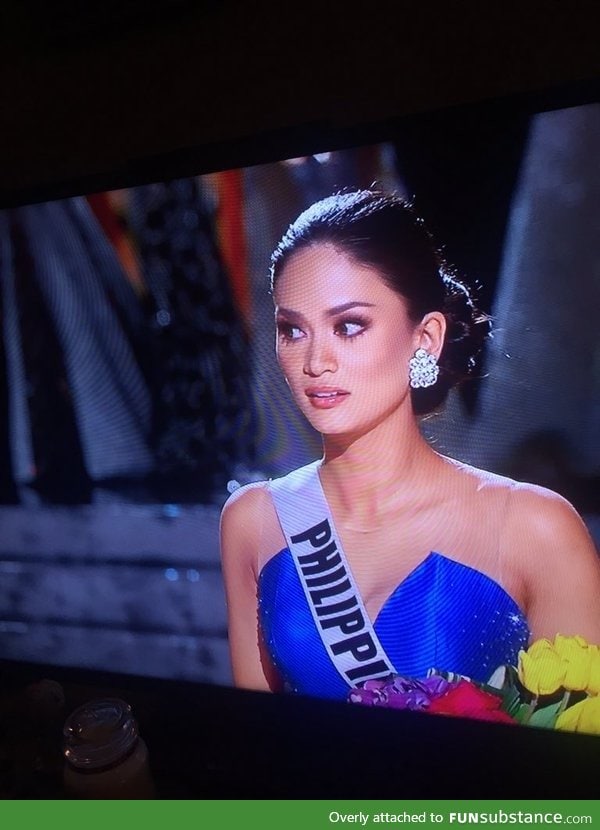 When you realize you just won Miss Universe2015 while your opponent is wearing the crown