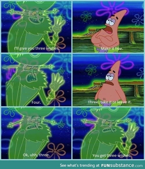 One scene to describe Patrick Star