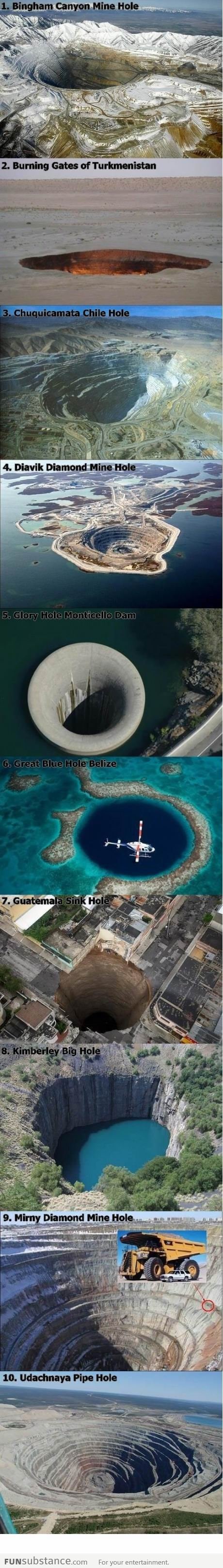 10 Biggest Holes on Our Earth