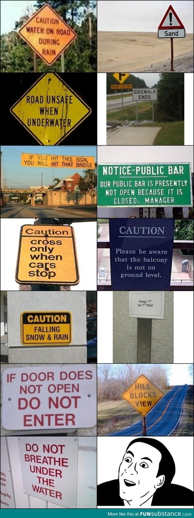 Obvious road signs