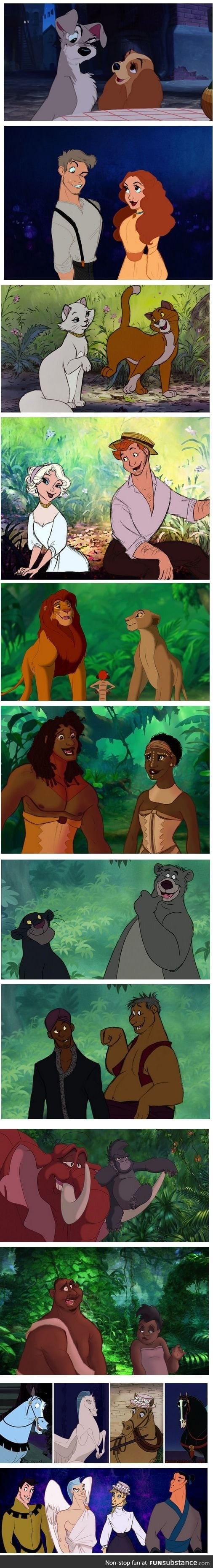 Disney animals in human form