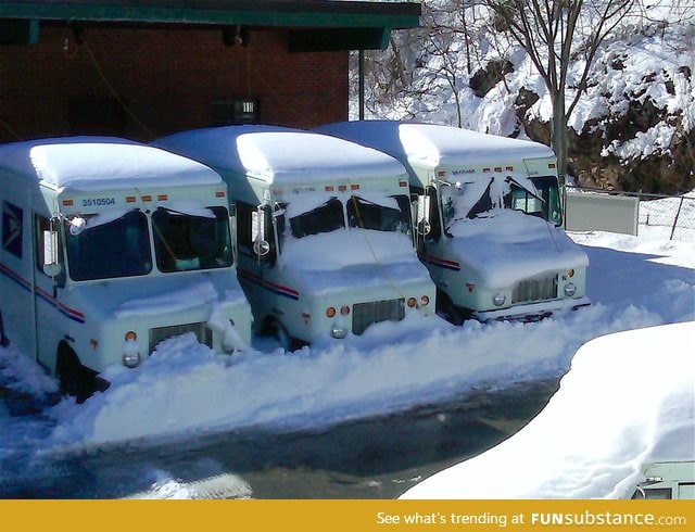 Sad, sadder, and saddest mail truck