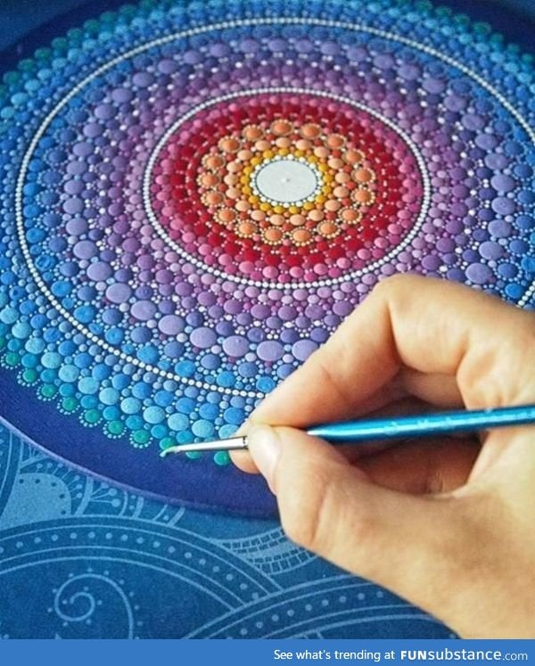 Painted dot mandala