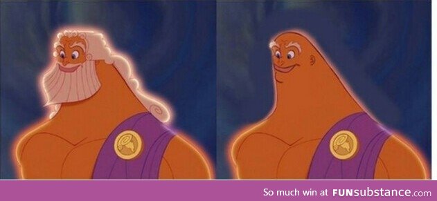 Zeus before and after shave