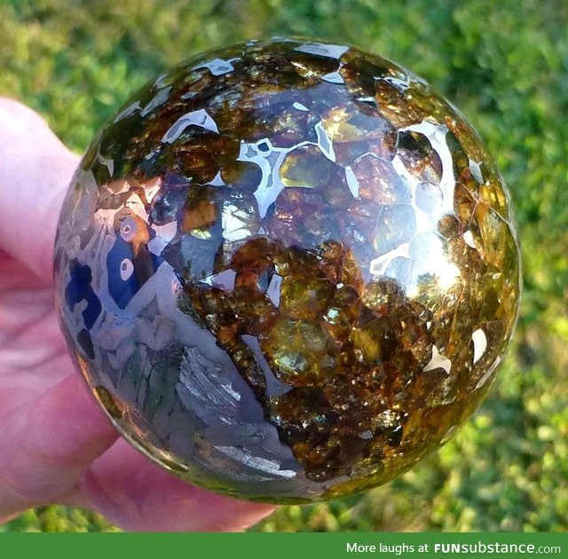 Polished meteorite sphere