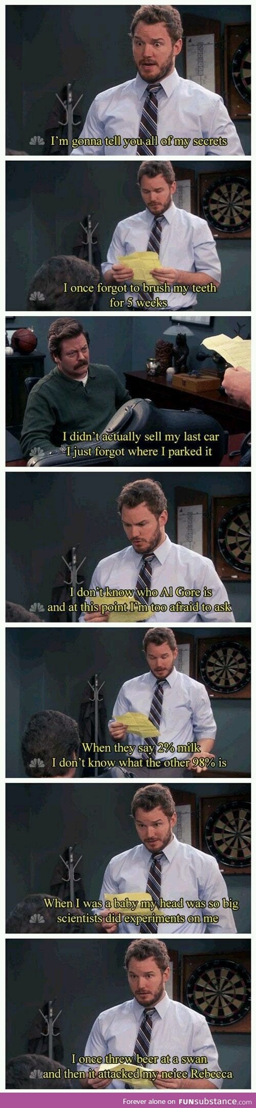 Chris Pratt's secrets (Parks & Rec)