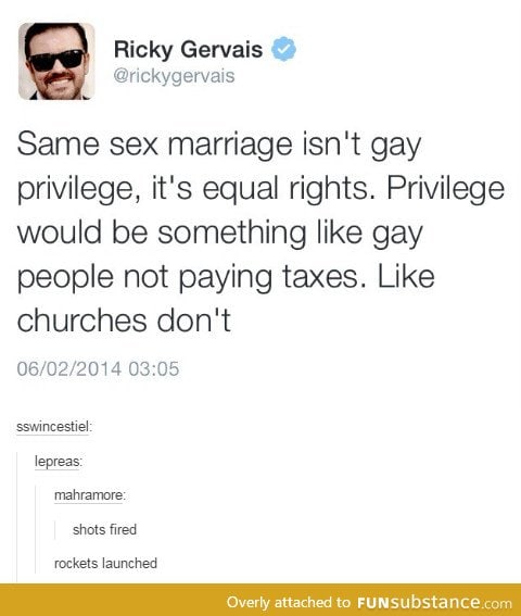 Ricky Gervais has no chill