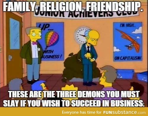 Mr Burns and his wise words