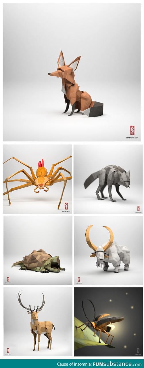 Super realistic origami art