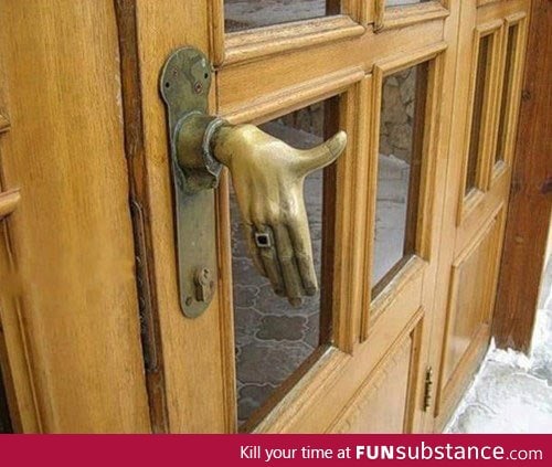 The door that shakes your hand