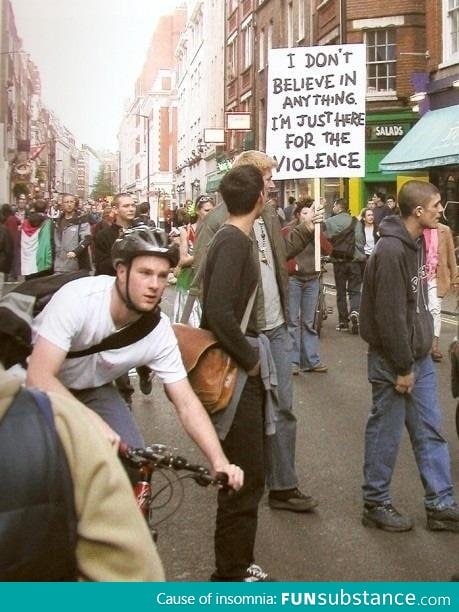 An honest protester