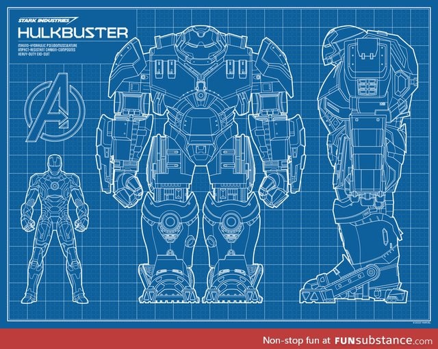 Hulk Buster Blueprint